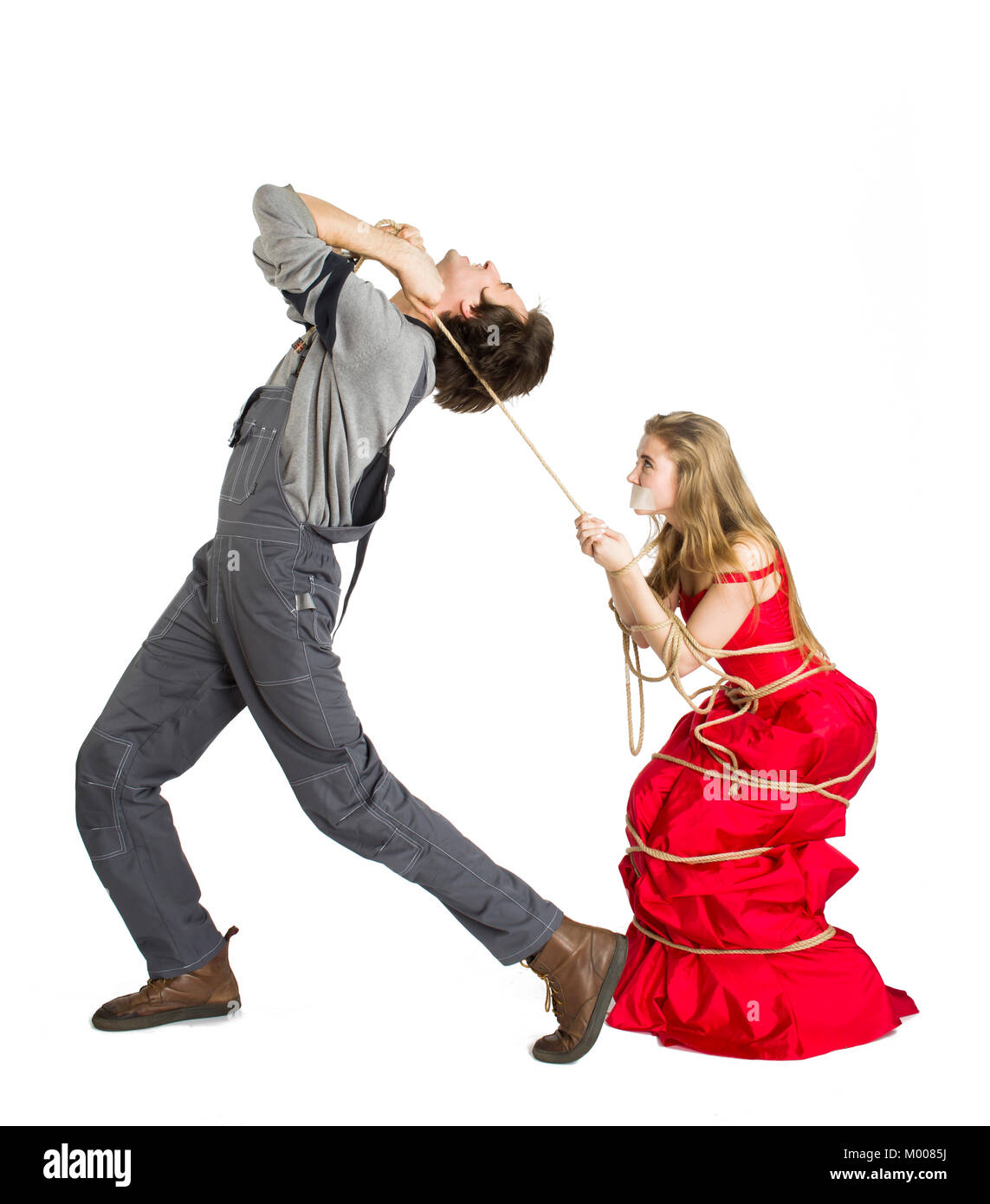 Konzept der mesalliance und ungleiche übereinstimmen. Stockfoto