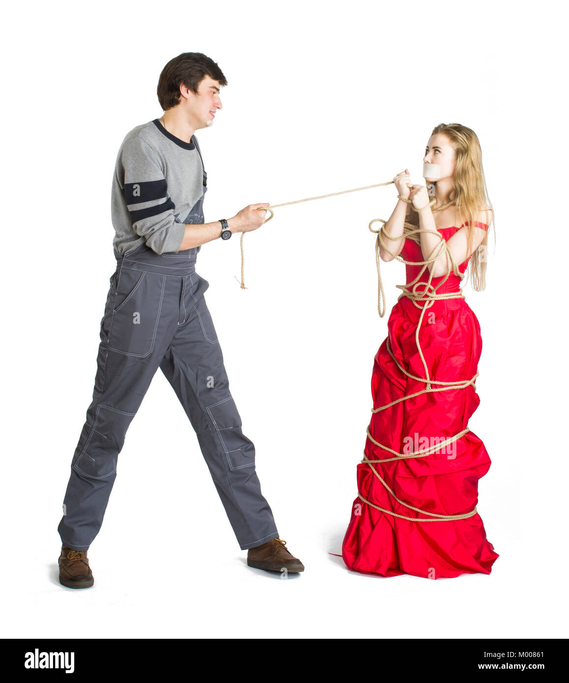 Konzept der mesalliance und ungleiche übereinstimmen. Stockfoto