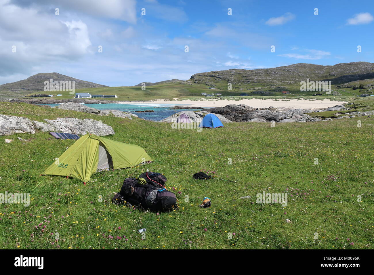 Wildes Campen auf den Hebriden Die Hebriden Weise den ueren Hebriden  Western Isles Die Highlands Schottland Grobritannien Stockfotografie -  Alamy