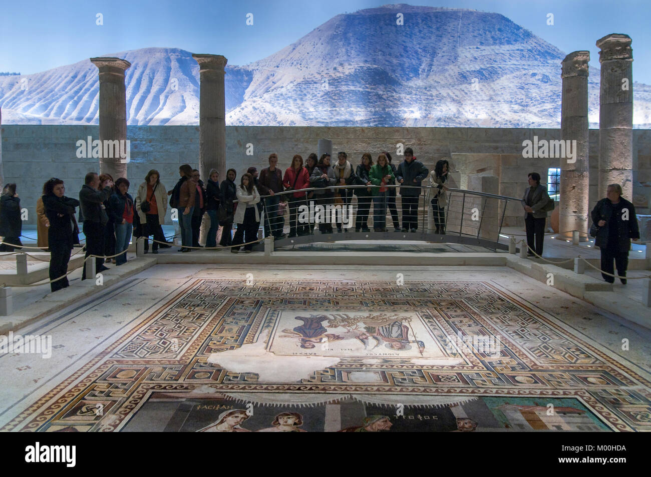 Innenansicht des Gaziantep Das Zeugma Mosaic Museum, Gaziantep, Southeastern Anatolia Region der Türkei Stockfoto