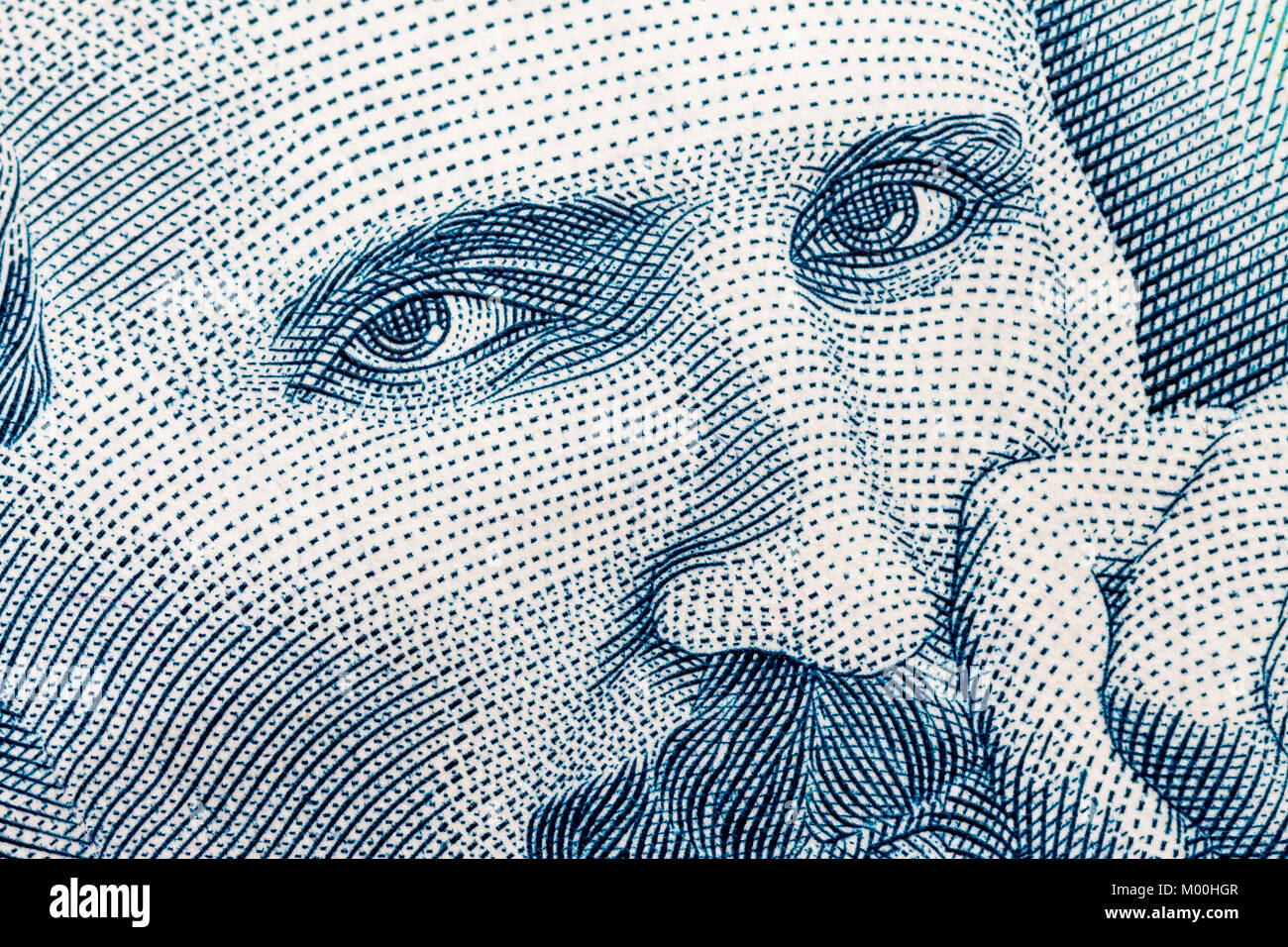 Portrait des Wissenschaftlers Nikola Tesla Stockfoto