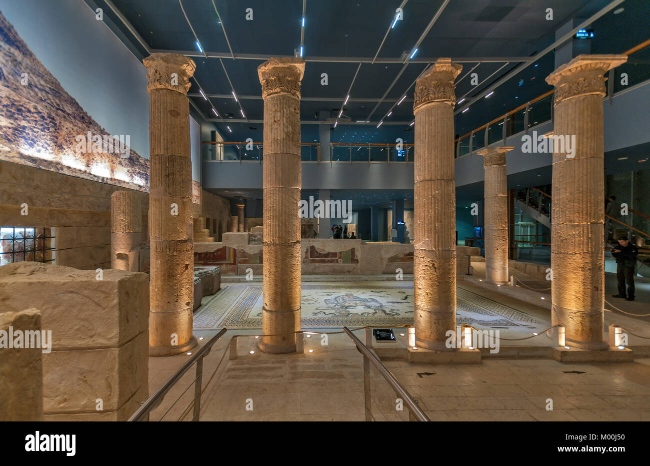 Innenansicht des Gaziantep Das Zeugma Mosaic Museum, Gaziantep, Southeastern Anatolia Region der Türkei Stockfoto