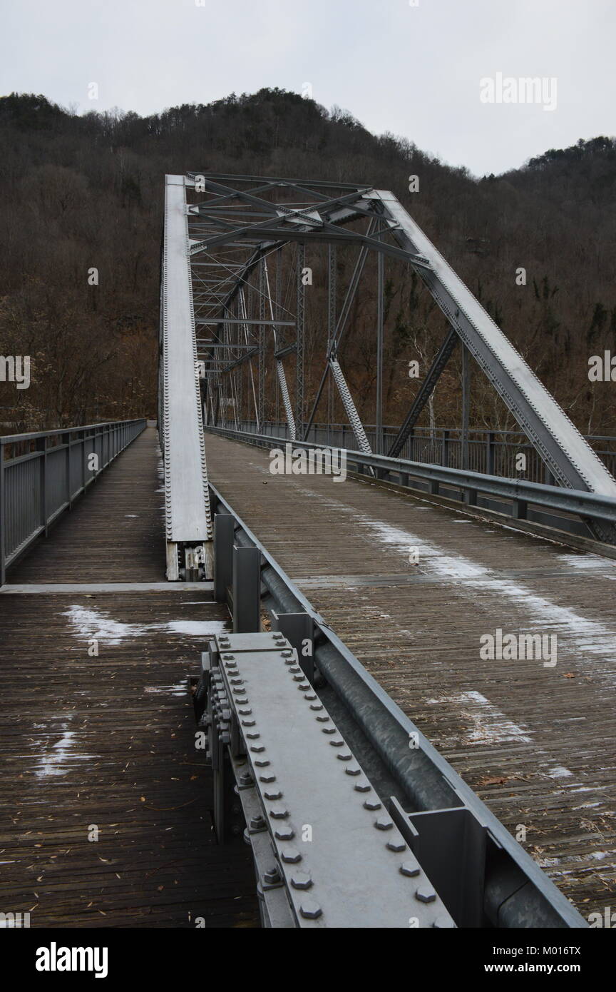 Ein Bild von der New River Gorge Bridge Stockfoto