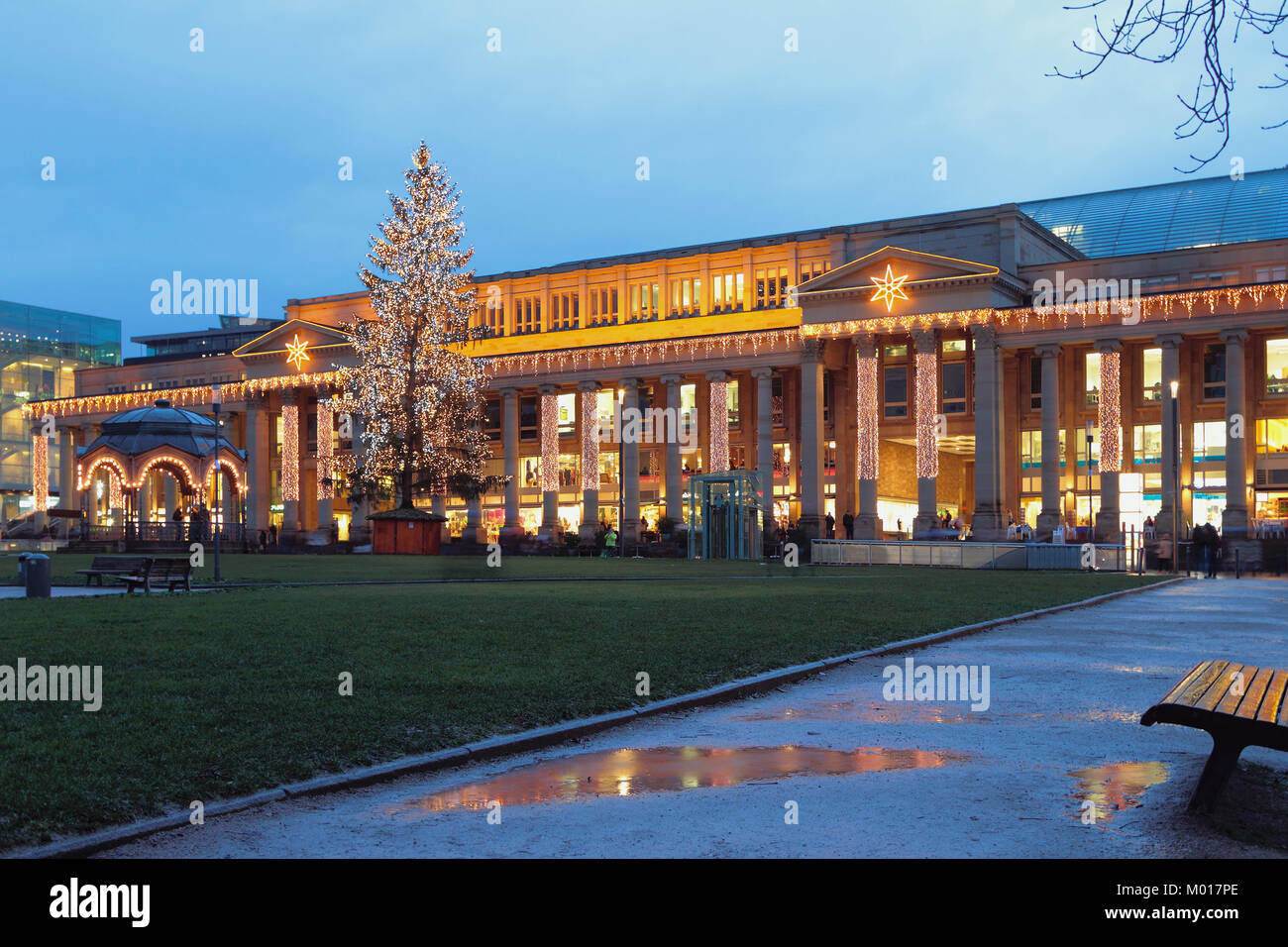 Weihnachten und das neue Jahr Stadt. Stuttgart, Deutschland Stockfoto