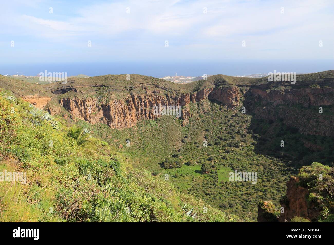 Caldera de Bandama - vulkanische Landschaft von Gran Canaria, Spanien. Stockfoto