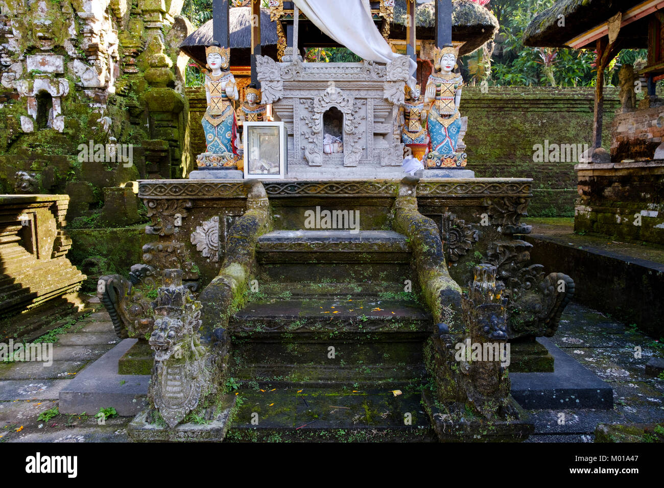 Altar im Pura Gunung Kawi Sebatu, einem Tempel auf Bali, Indonesien. Stockfoto