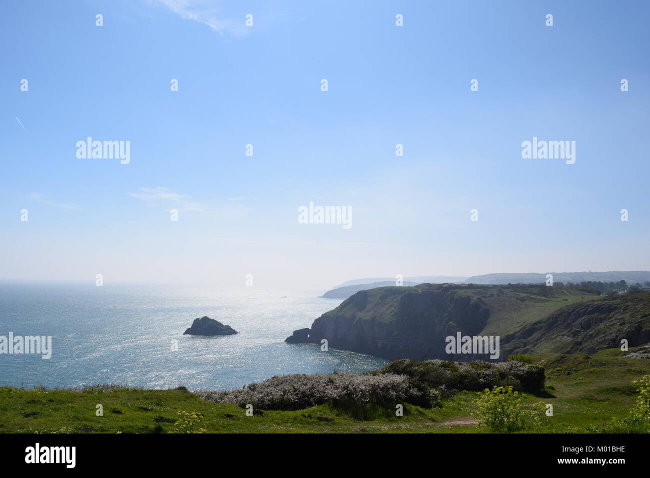 Steilküsten und Buchten in Devon, Holidays UK Stockfoto