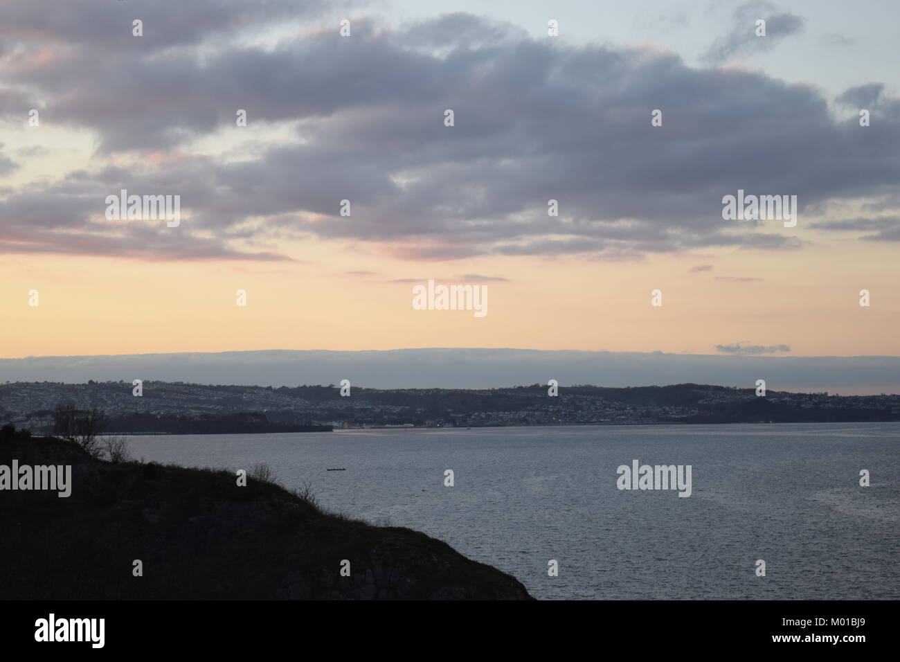 Frühjahr/Sommer Sonnenuntergang in Devon Stockfoto