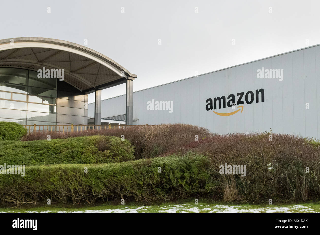 Amazon Lagerhaus in Gourock, Inverclyde Greenock, Schottland, Großbritannien Stockfoto