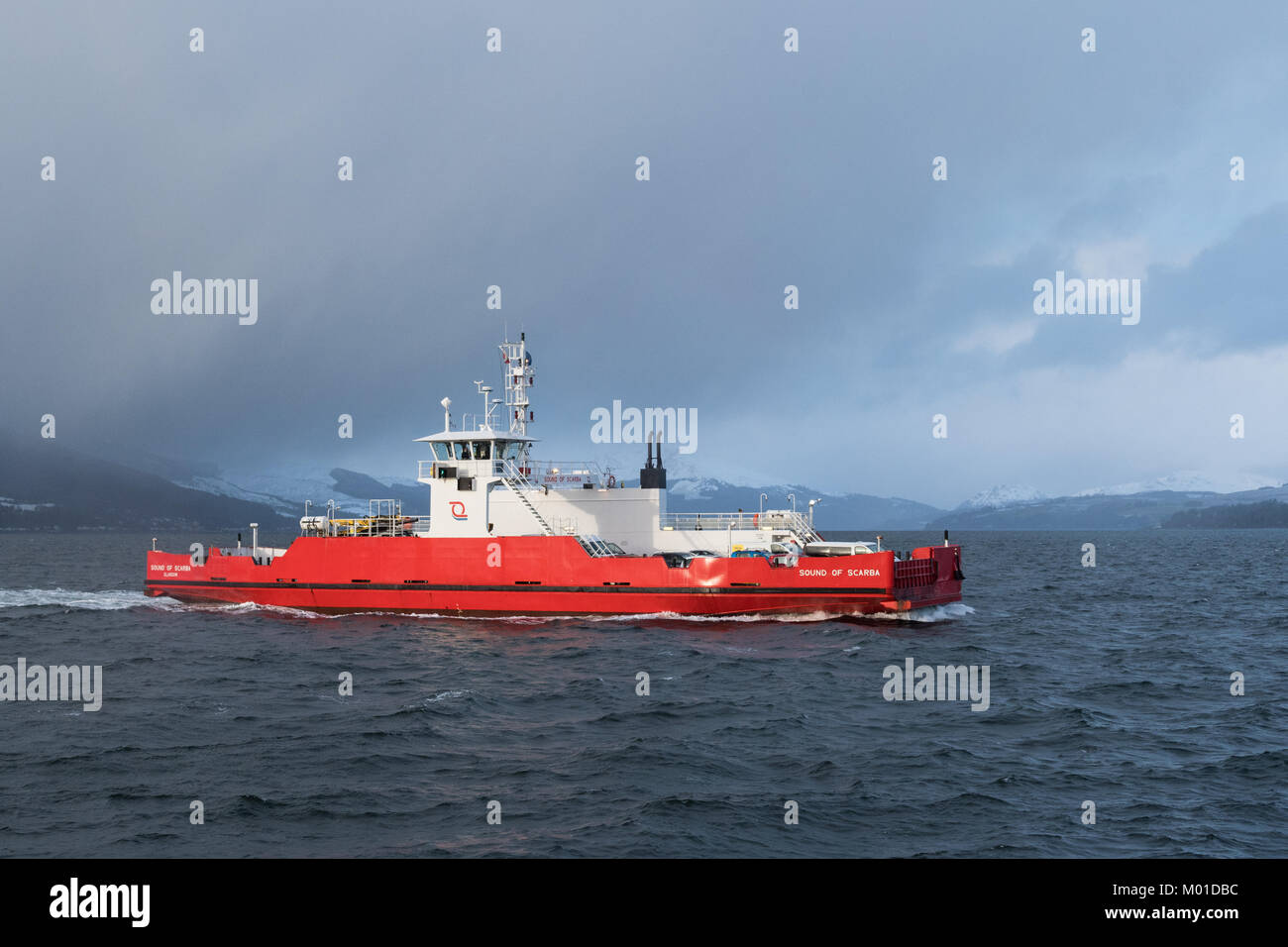 Western Ferries MV Sound von Scarba Überquerung des Firth of Clyde von Hunters Quay Dunoon McInroys Punkt nähert, Gourock, Schottland, Großbritannien Stockfoto