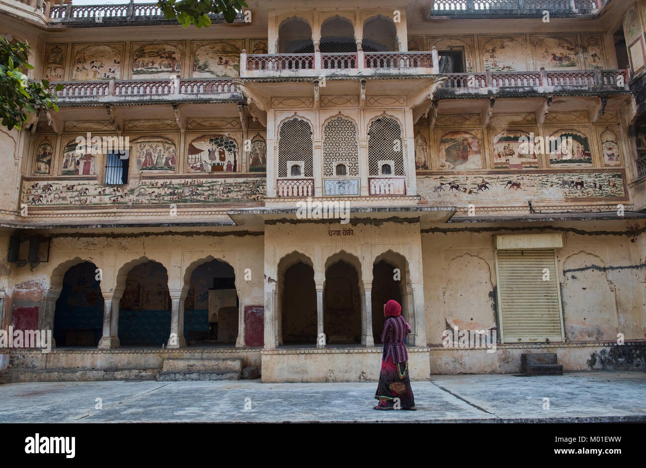 Die alten Galtaji Monkey Tempel, Jaipur, Indien Stockfoto