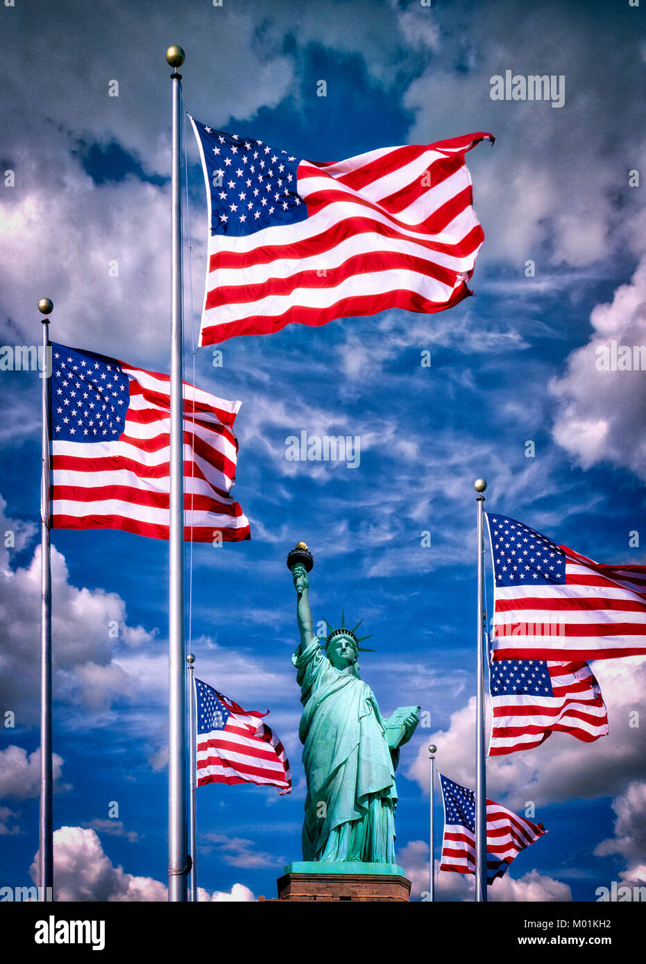 USA - NEW YORK: Freiheitsstatue auf Liberty Island Stockfoto