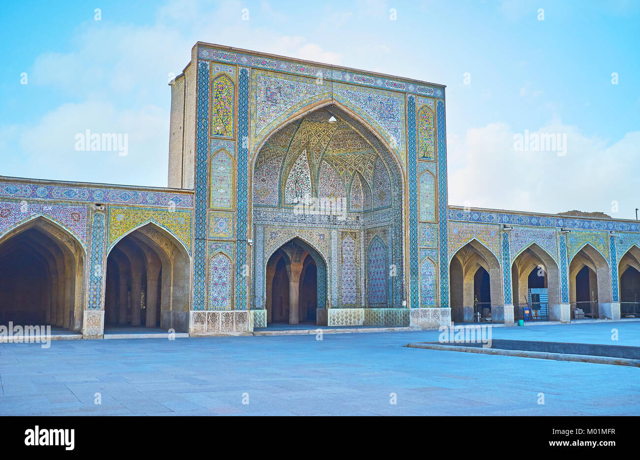 Vakil Moschee ist eines der schönsten Gebäude in der Stadt, erhalten seit dem Mittelalter, Shiraz, Iran. Stockfoto