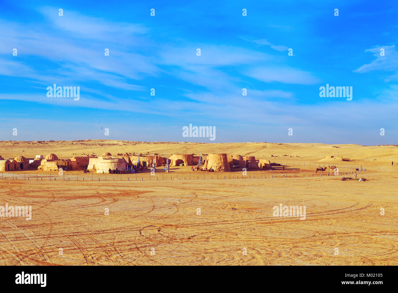 Star Wars Dekoration in der Wüste Sahara, Tunesien und Nordafrika. Stockfoto