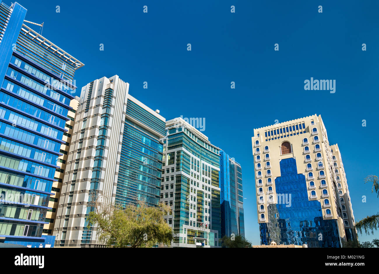 Typisches modernes Gebäude in Doha, Katar Stockfoto