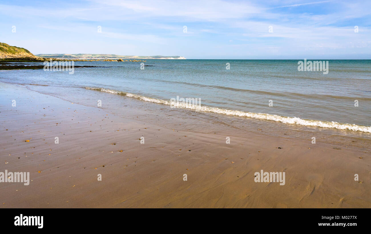 Reisen nach Frankreich - Strand von Englischen Kanal in der Nähe von Cap Gris-Nez der Côte d'Opale Bezirk in der Region Pas-de-Calais in Frankreich im Sommer Tag Stockfoto