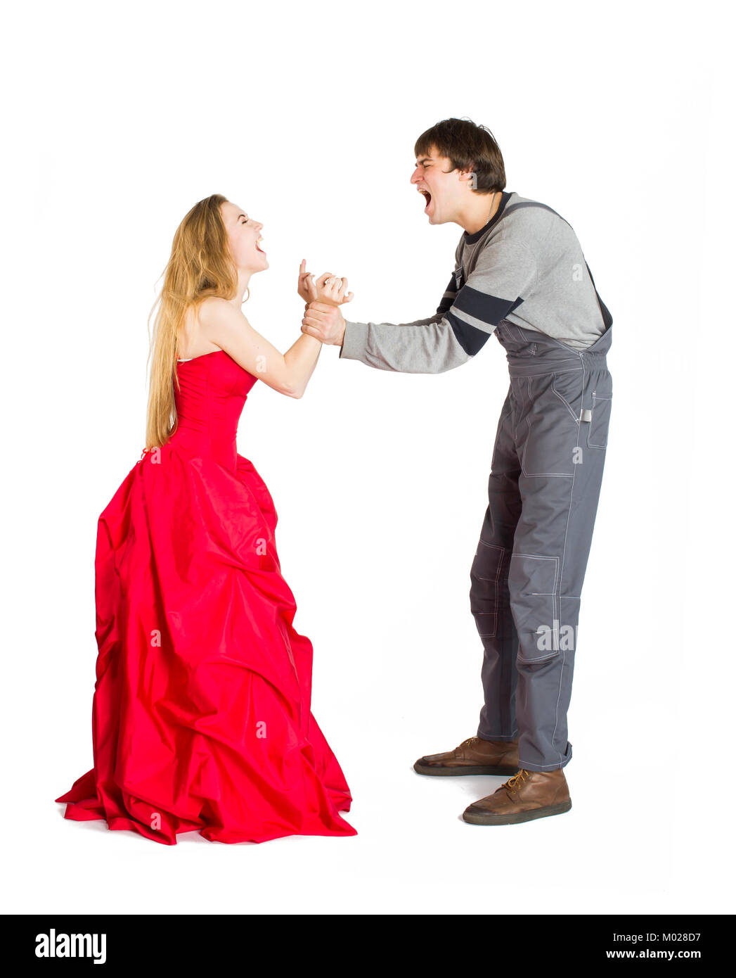 Konzept der mesalliance und ungleiche übereinstimmen. Stockfoto