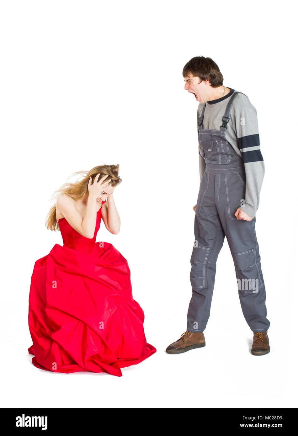 Konzept der mesalliance und ungleiche übereinstimmen. Stockfoto