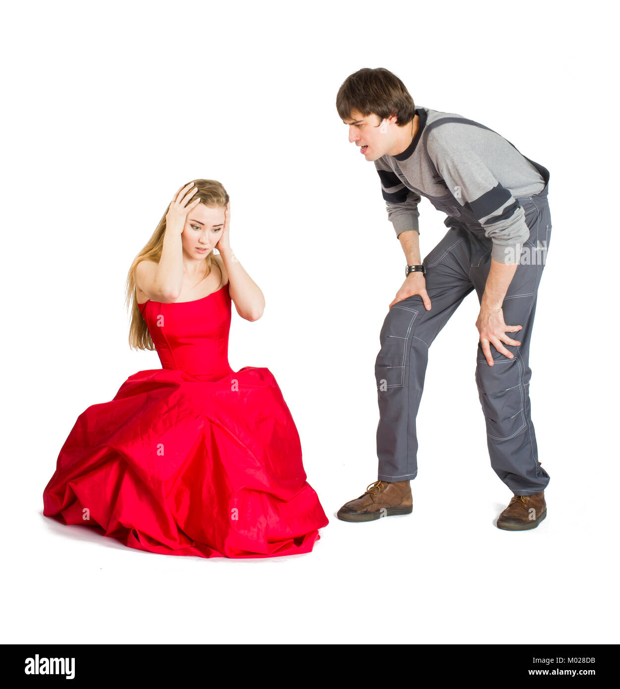 Konzept der mesalliance und ungleiche übereinstimmen. Stockfoto