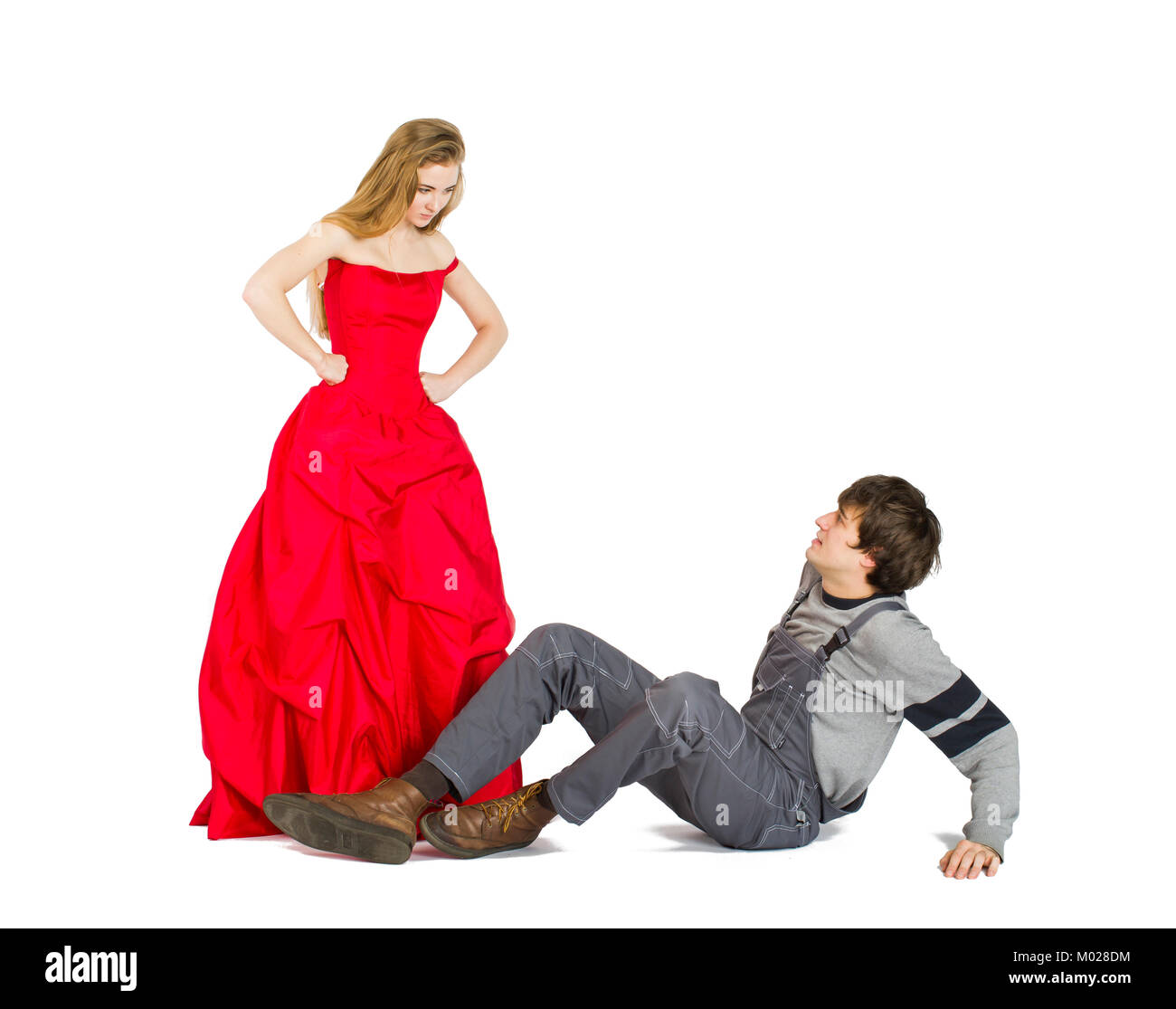 Konzept der mesalliance und ungleiche übereinstimmen. Stockfoto