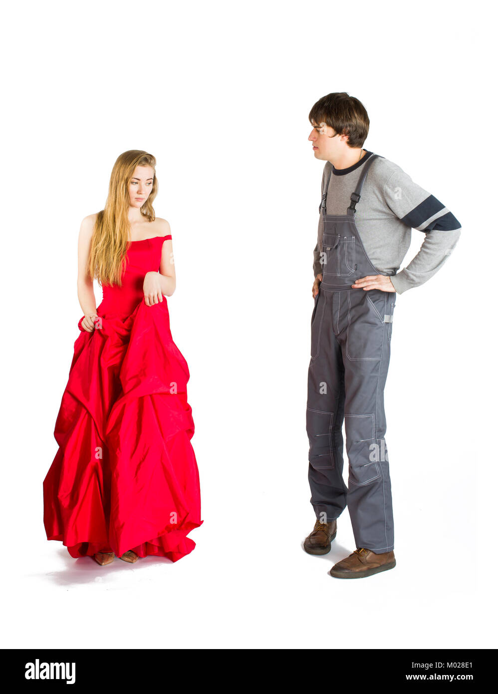 Konzept der mesalliance und ungleiche übereinstimmen. Stockfoto