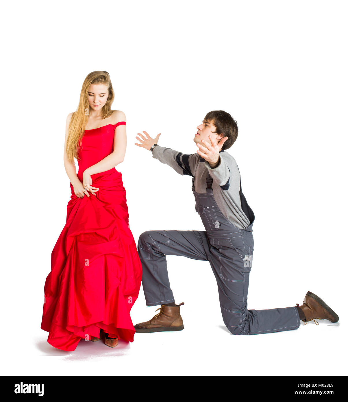 Konzept der mesalliance und ungleiche übereinstimmen. Stockfoto