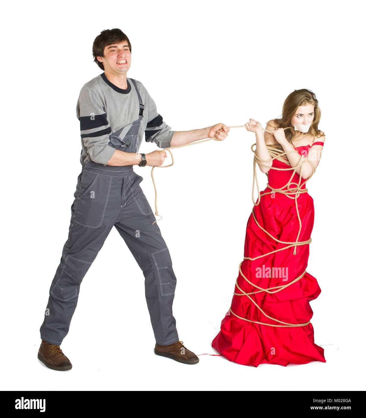 Konzept der mesalliance und ungleiche übereinstimmen. Stockfoto