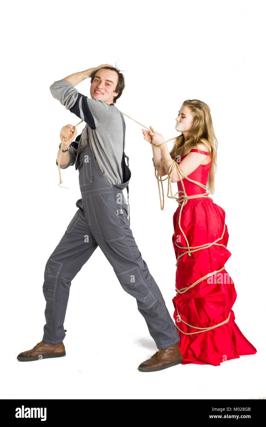 Konzept der mesalliance und ungleiche übereinstimmen. Stockfoto