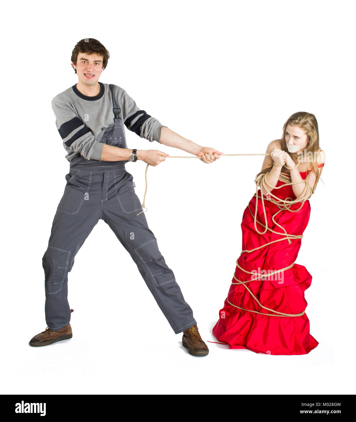 Konzept der mesalliance und ungleiche übereinstimmen. Stockfoto