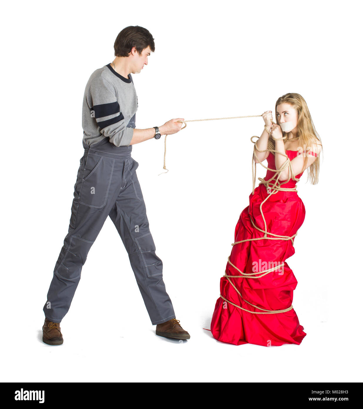 Konzept der mesalliance und ungleiche übereinstimmen. Stockfoto