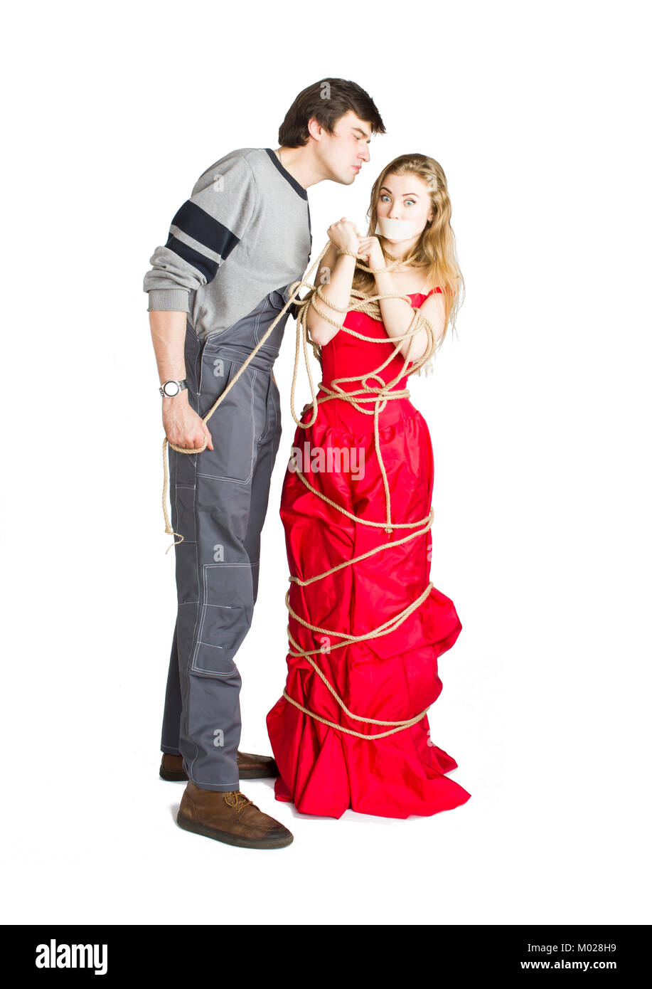 Konzept der mesalliance und ungleiche übereinstimmen. Stockfoto