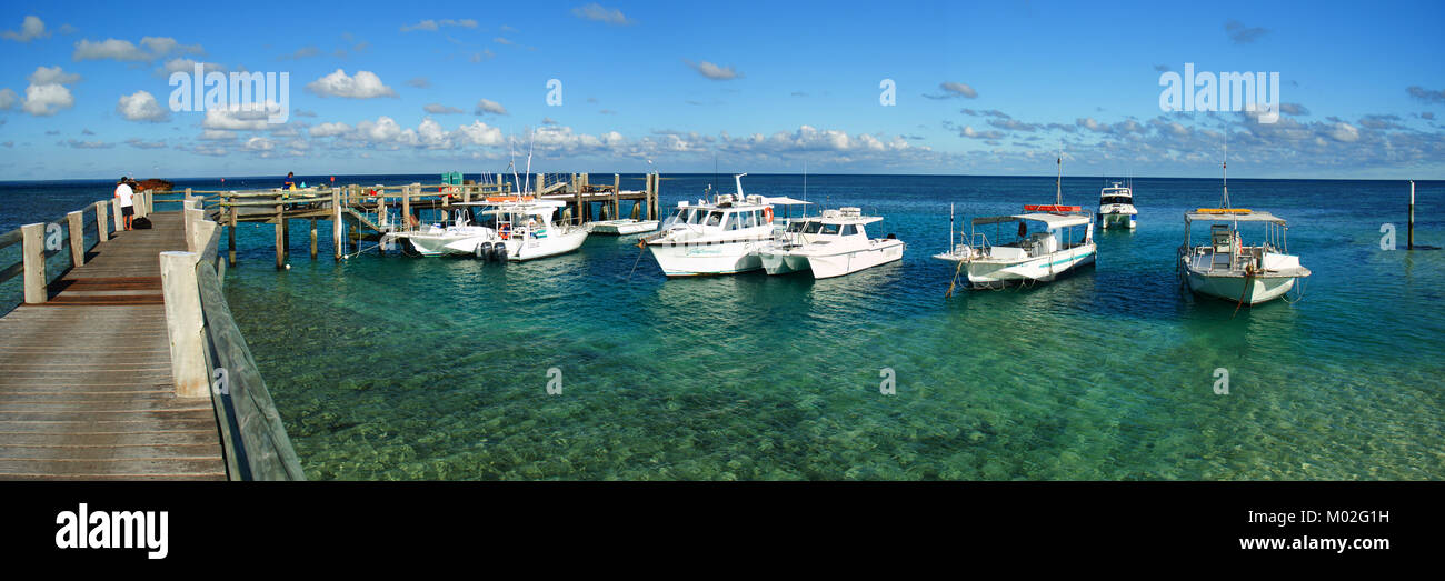 Australien, Queensland Heron Island. Heron Island ist eine echte Koralleninsel und eine der südlichsten Inseln des Great Barrier Reef. Stockfoto