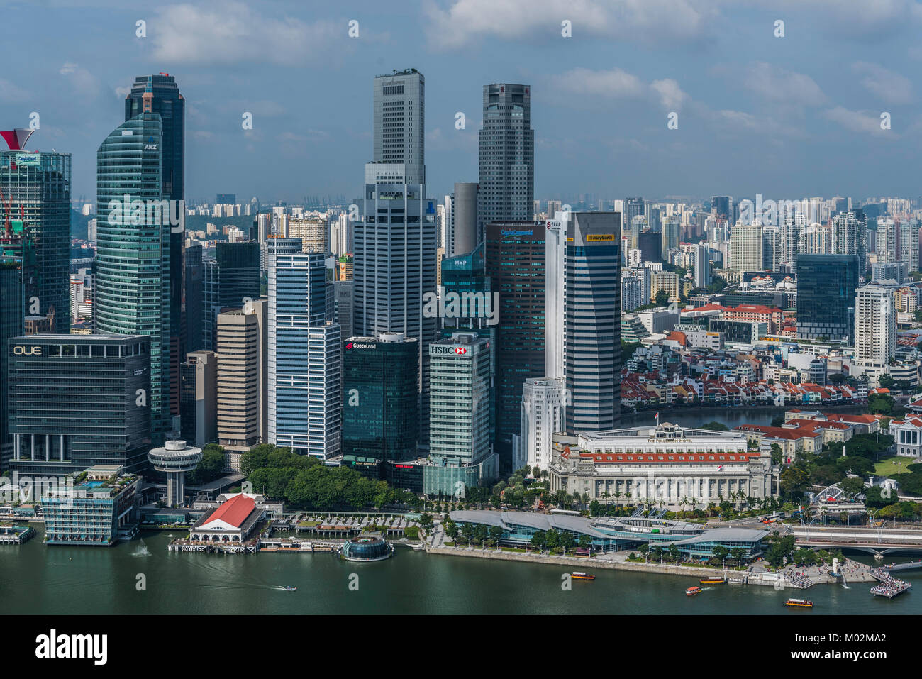 Architektur von Downton Kern von Marina Bay Sands Hotel, Marina Bay, Singapore gesehen Stockfoto