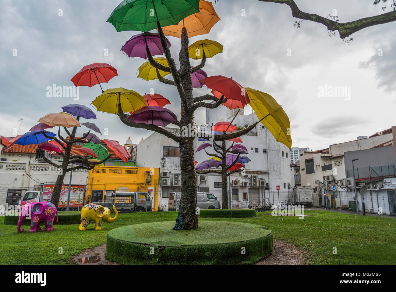 In den Straßen von Little India, Singapur Stockfoto