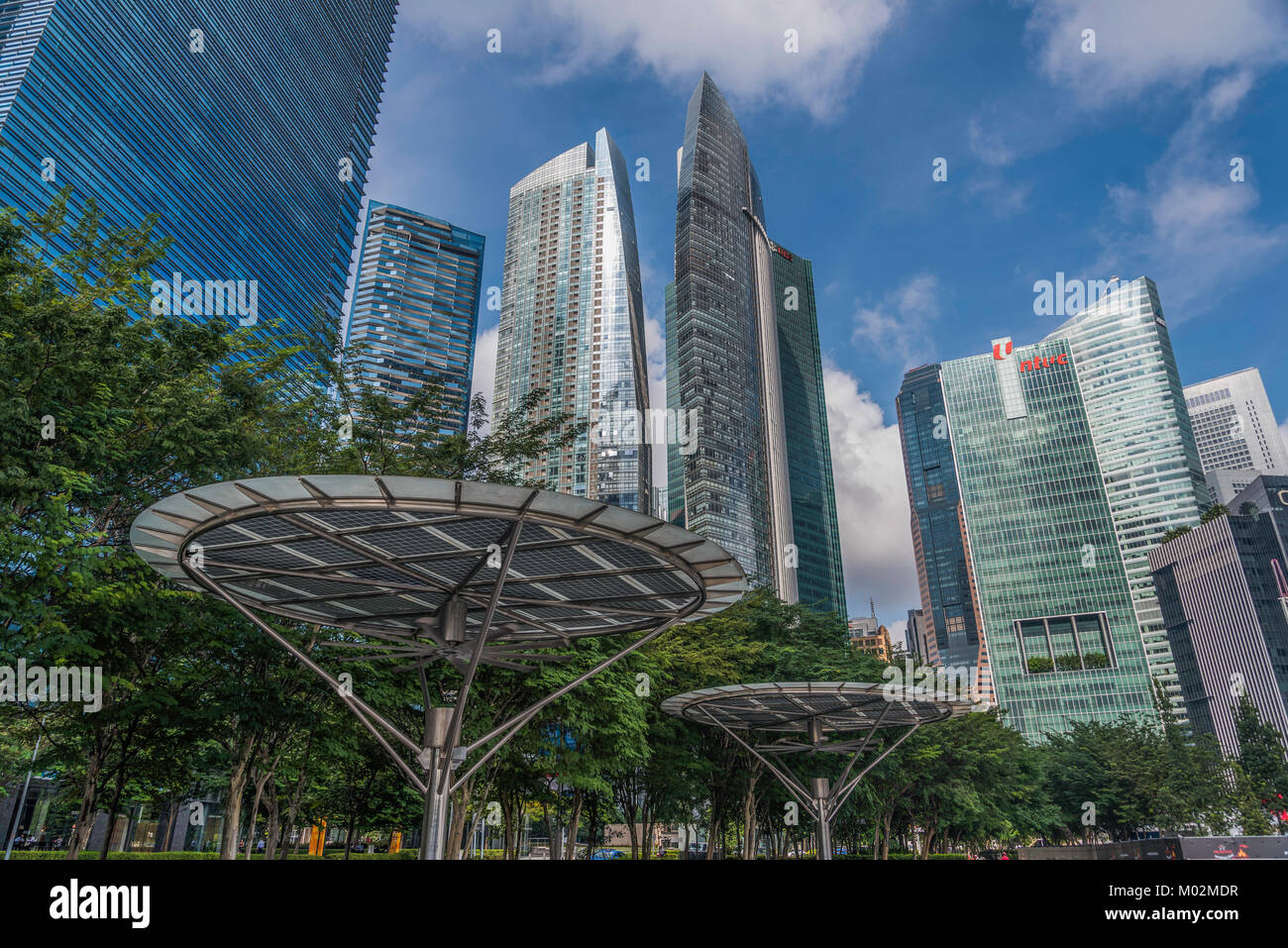 Architektur von Downton Kern, Marina Bay, Singapore Stockfoto
