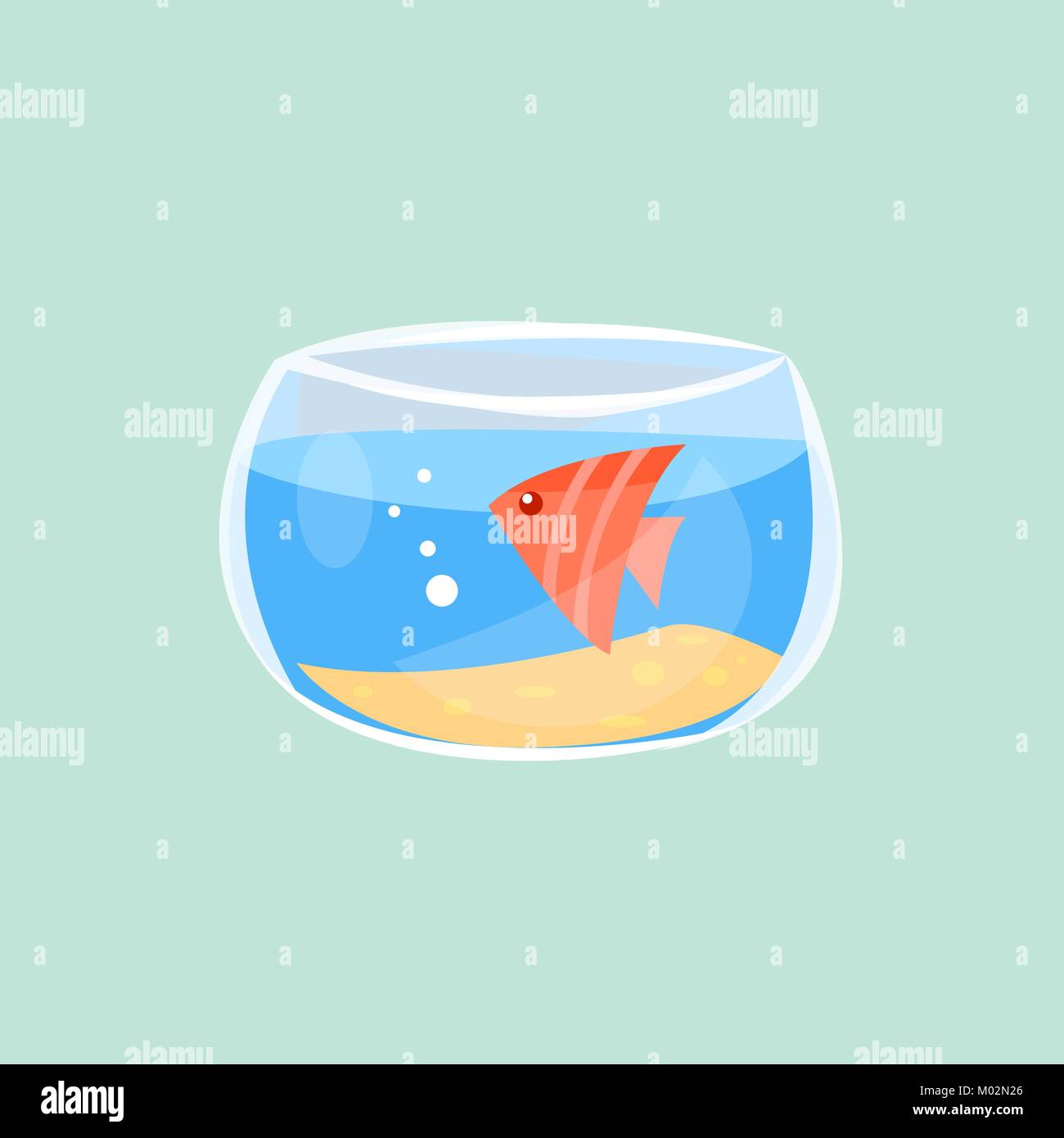 Cute fish Aquarium, Aquarium Aquarium, Vector Illustration Flachbild-Symbol Stock Vektor