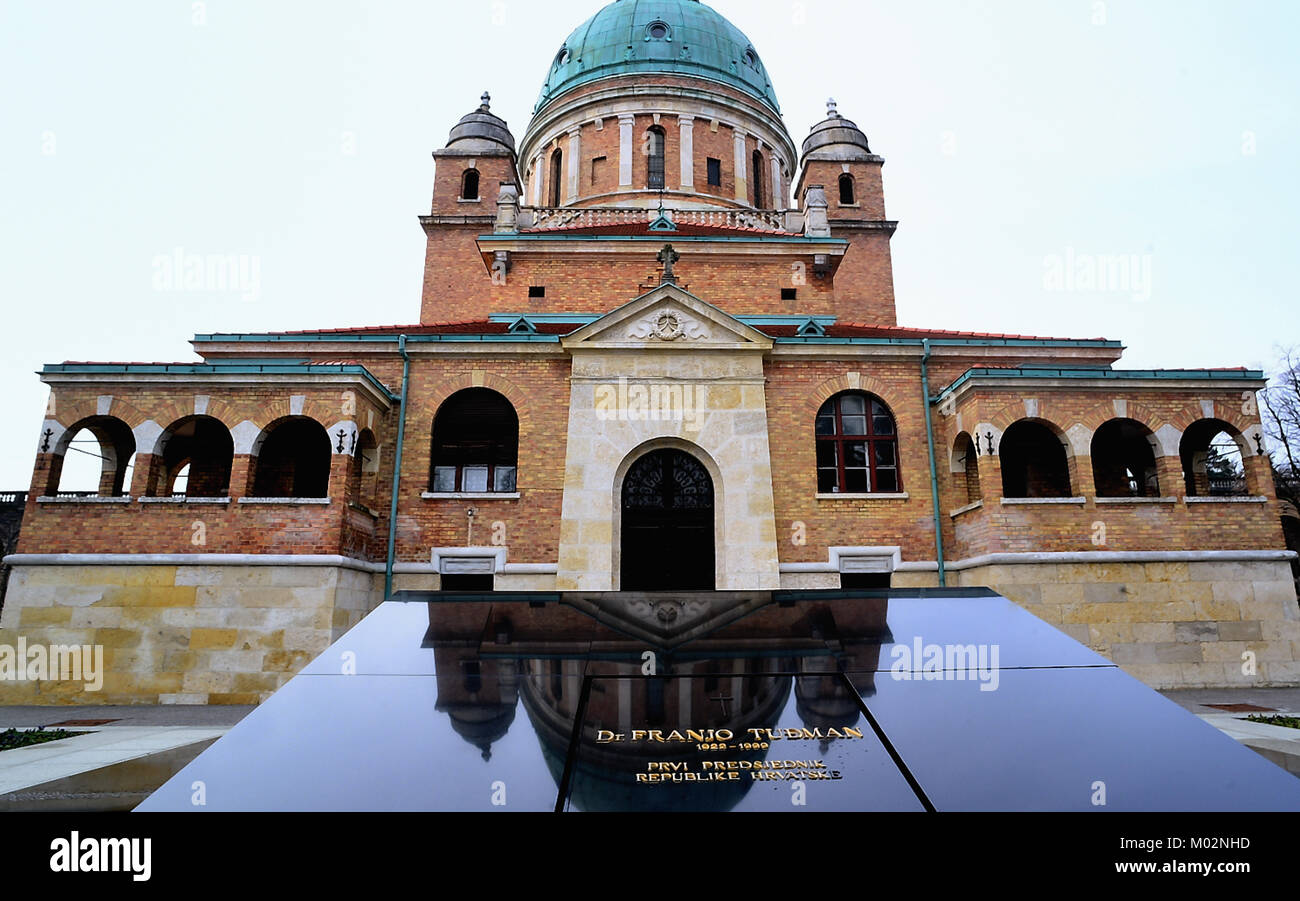 Zagreb, Kroatien. Die monumentale Friedhof Mirogoj. Das Grab von Franjo