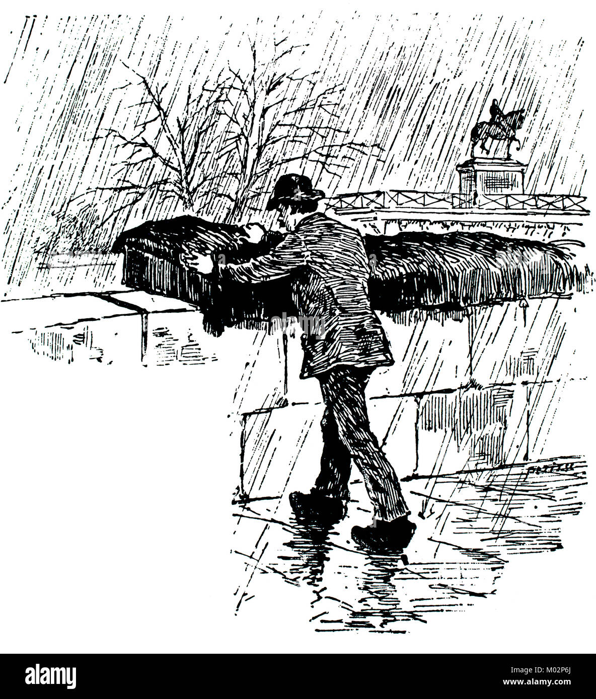 Buchen Sie Jagd in Paris, Illustration von Elliot Lieferbar ab 1893 das Studio einer illustrierten Zeitschrift für Bildende und Angewandte Kunst Stockfoto