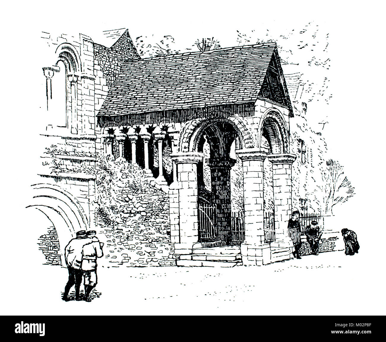 Norman Treppe, Canterbury, Illustration, per E H Neue, ab 1893 das Studio einer illustrierten Zeitschrift für Bildende und Angewandte Kunst Stockfoto