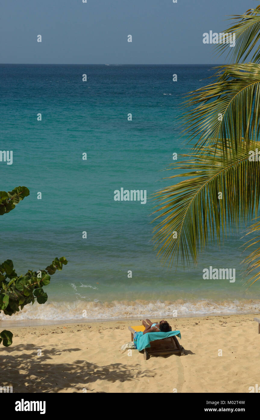 Magazin Beach, Grenada, Grenadinen, Karibik Stockfoto