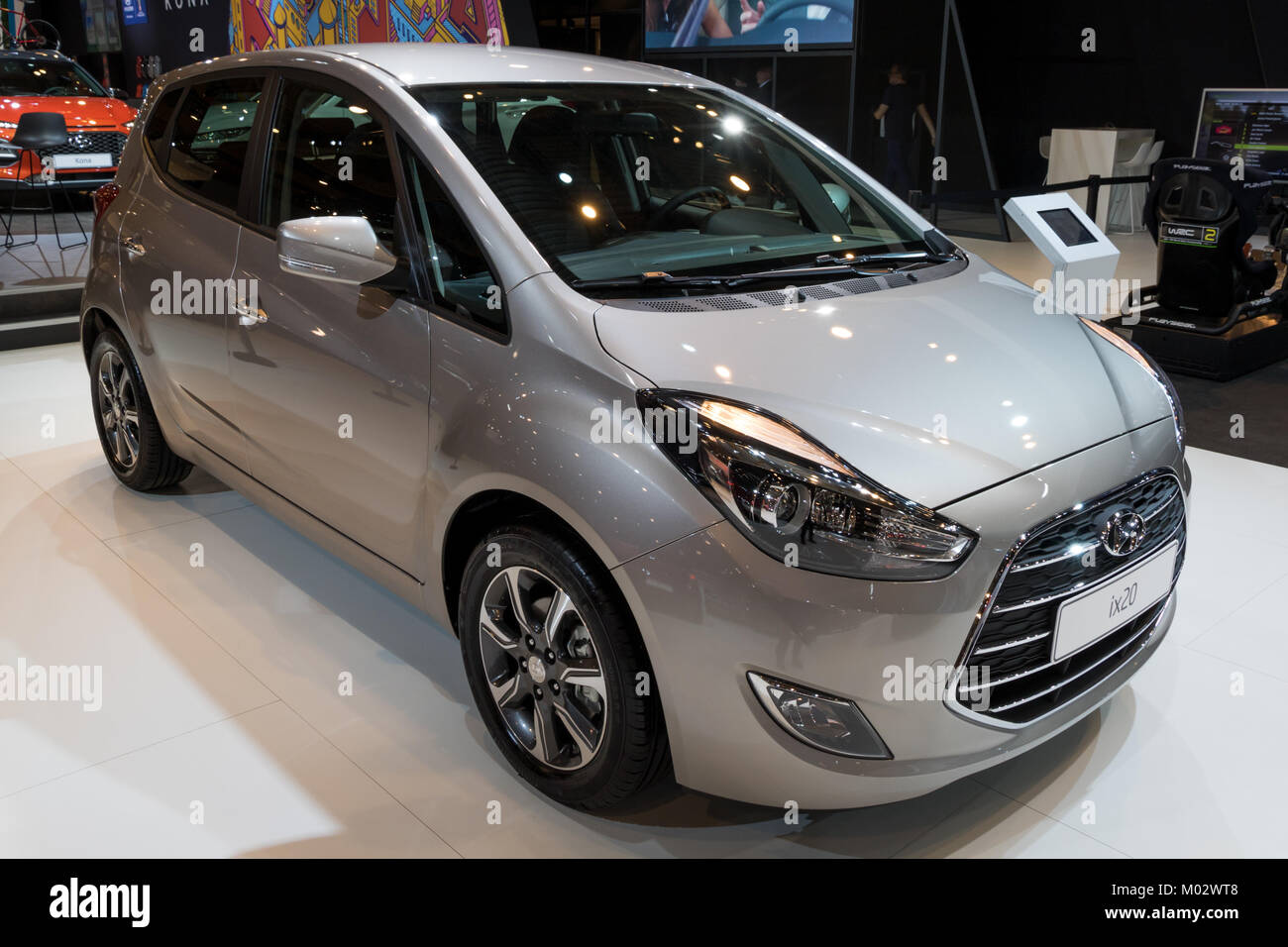 Brüssel - Jan 10, 2018: Hyundai ix20 kompakte MPV Auto auf dem Automobil-Salon in Brüssel vorgestellt. Stockfoto