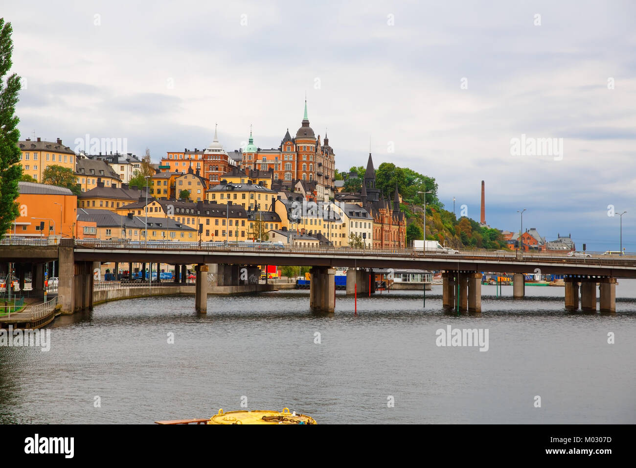 Altstadt im Stadtteil Södermalm in der Nähe von Slussen in Stockholm, Schweden. Stockfoto