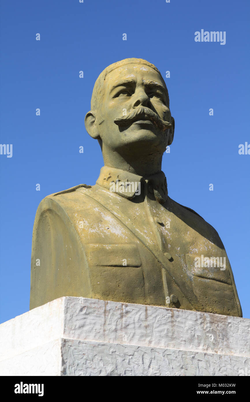 Baracoa, Kuba - Büste des berühmten kubanischen Helden Antonio Maceo Stockfoto