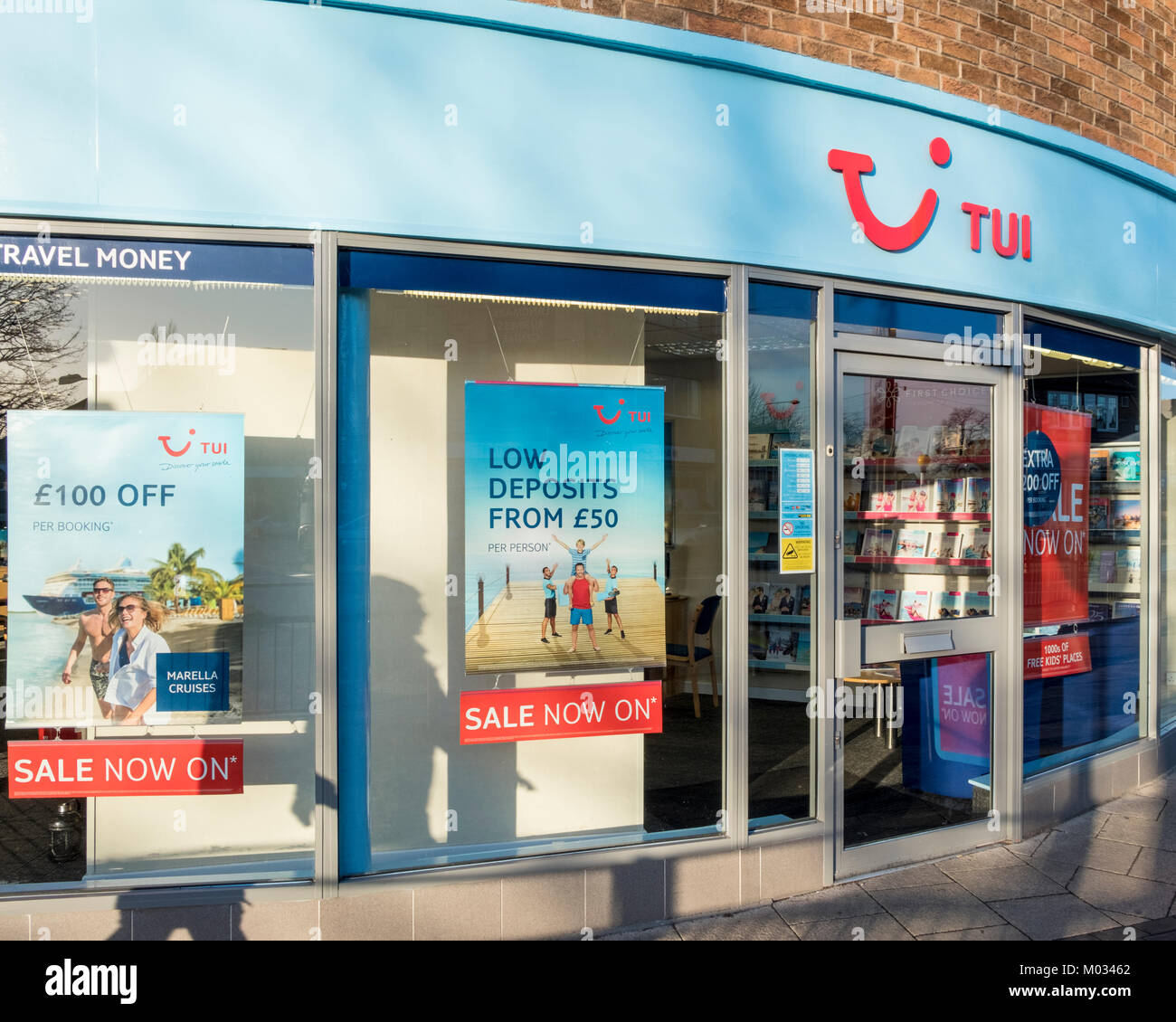 Tui-Reisebüro, Nottinghamshire, England, Großbritannien Stockfoto