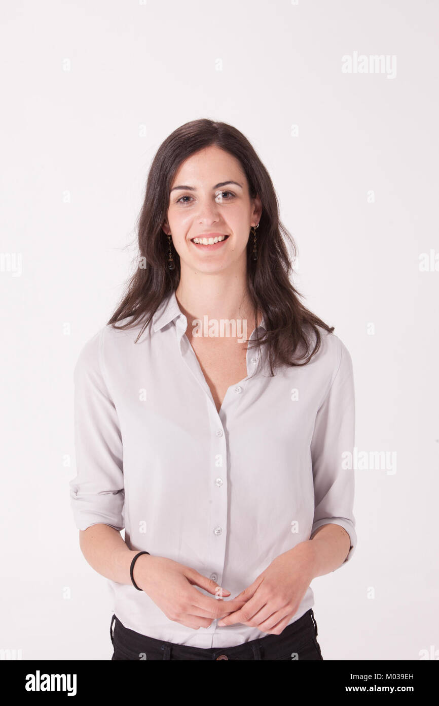 Rita Maestre, eine spanische Politikerin, war eine Schlüsselfigur in der Ahora Madrid-Bewegung, die sich auf progressive Politik und Stadtentwicklung in Madrid konzentrierte. Ihre Kandidatur zielte darauf ab, die politische Landschaft der Stadt zu verändern. Stockfoto