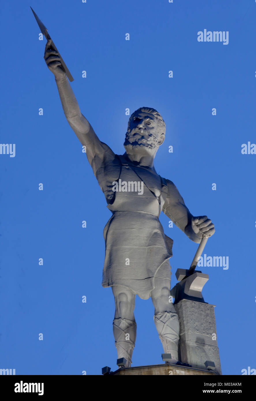 Vulcan an der Forge Statue, Birmingham, Alabama Stockfoto