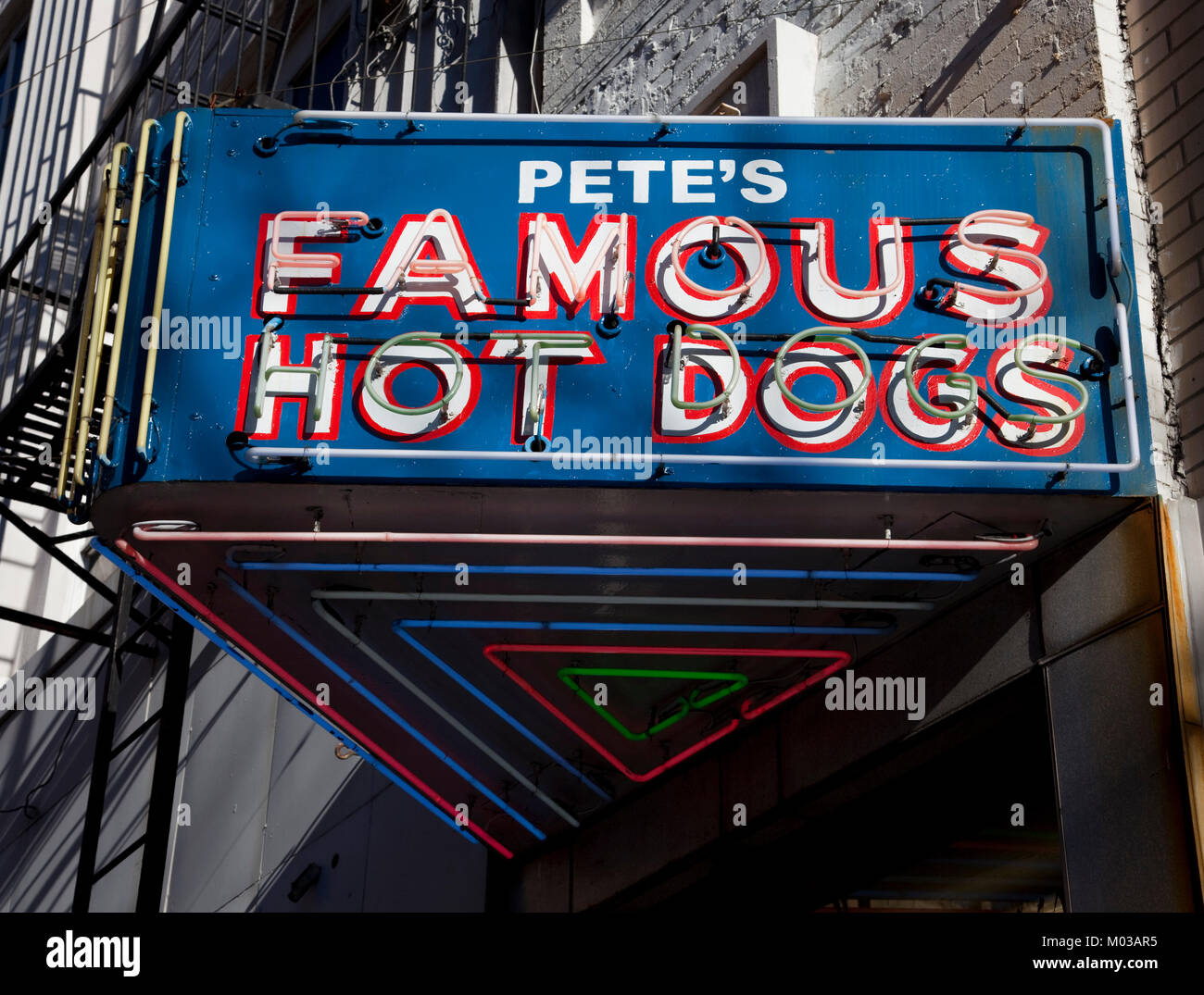Pete's berühmten Hot Dogs, Birmingham, Alabama Stockfoto