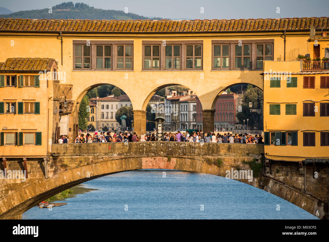 Die vielfältigen Sehenswürdigkeiten der Altstadt von Florenz in der Toskana, Italien - September 2017 Stockfoto