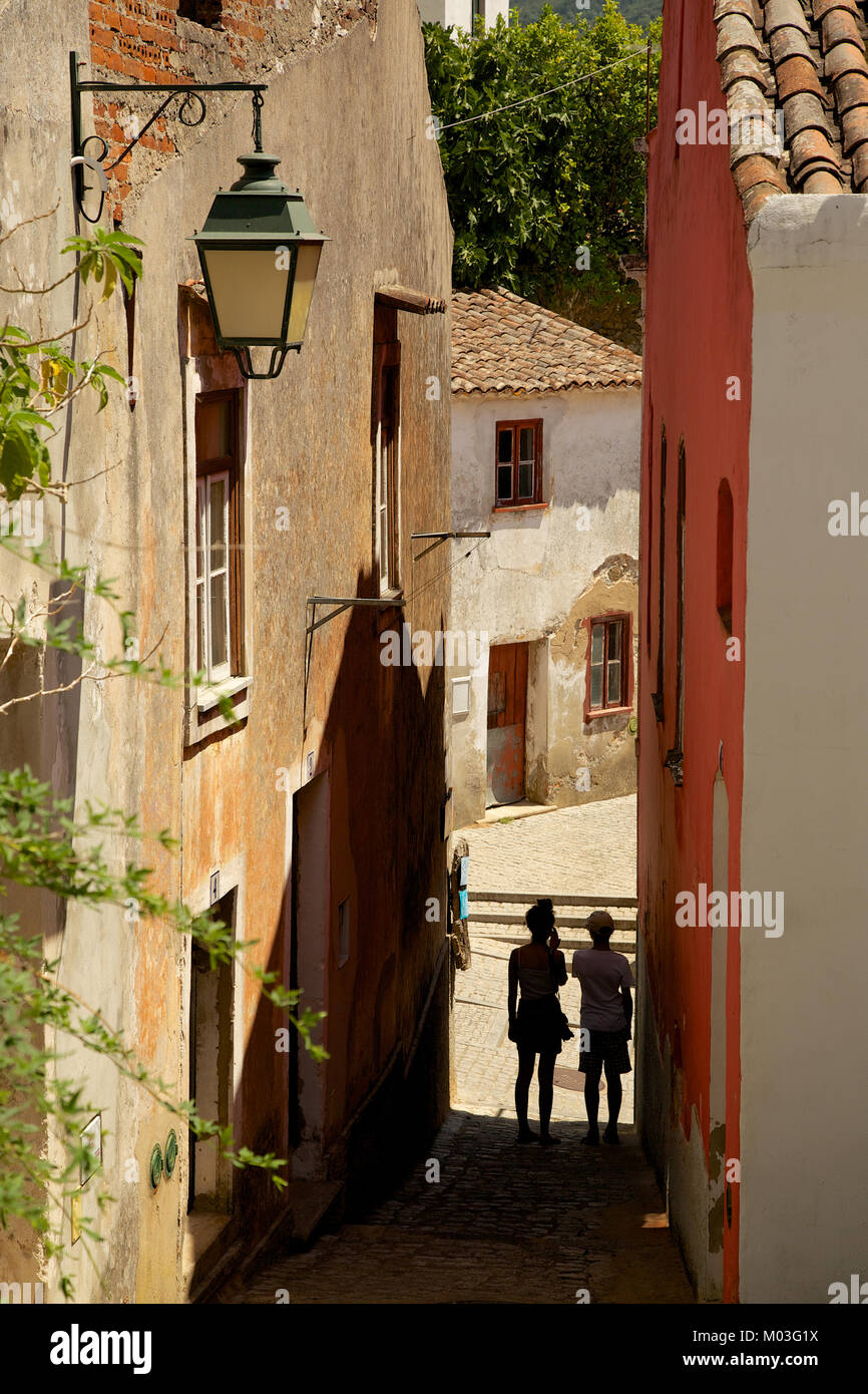Straße Szenen im Bergort Monchique, Algarve, Portugal Stockfoto