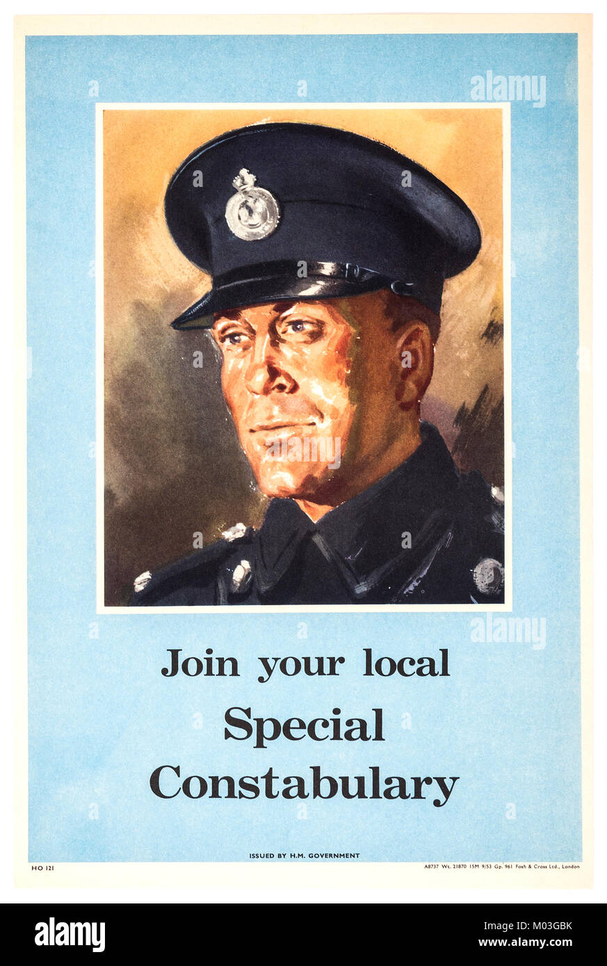 Britische Weltkrieg Propaganda Poster Stockfoto